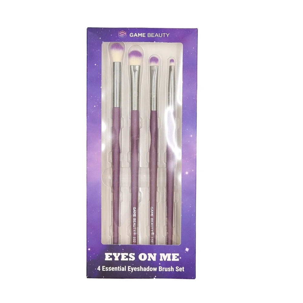 Game Beauty - Eyes On Me - 4 Essential Eyeshadow Brush Set - 4 Count